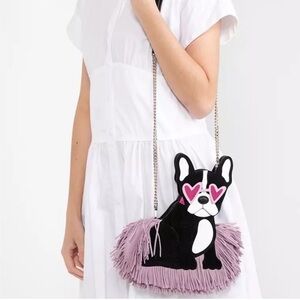 NWT Super Rare Kate Spade French bulldog crossbody